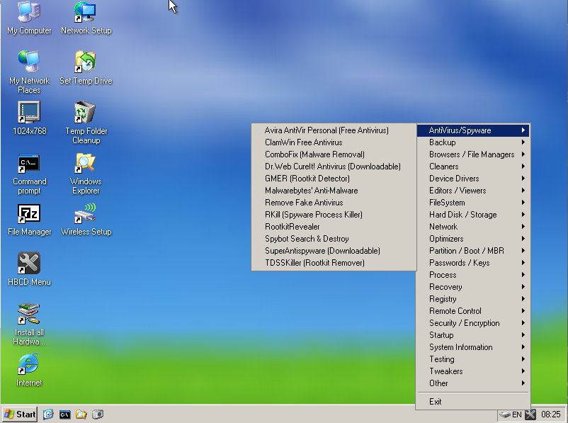 Mini Windows-XP (Hiren's Boot CD)